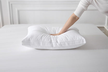 Deluxe Queen Size Bed Pillow – Ultra Soft & Comfortable – Versatile for Side, Back & Stomach Sleepers – 300TC Cotton Top – Single Pack – (Queen Size Pillow Is 20 X 30)