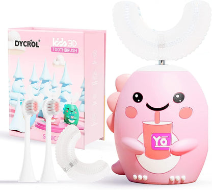 Kids U Shaped Electric Toothbrush with 4 Brush Heads, Sonic Toothbrush Kids With