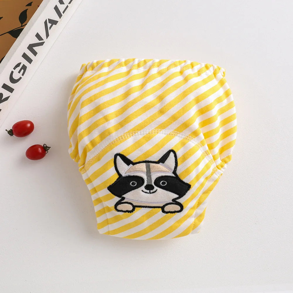 New Baby Waterproof Washable Training Pants Cartoon Cotton Baby Diaper Infant Shorts Nappies Panties Nappy Changing Underwear