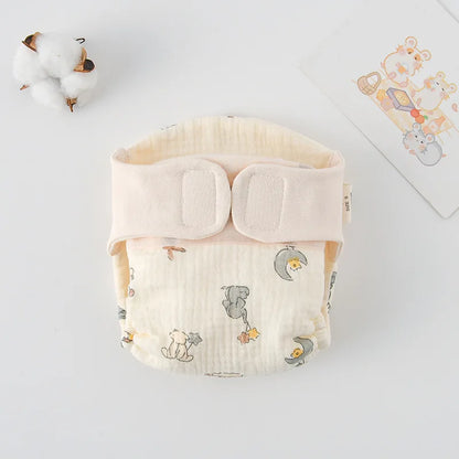 New Summer Cotton Baby Reusable Taped Diaper Cartoon Baby Training Pants Infant Shorts Nappies Panties Changing Underwear Cloth