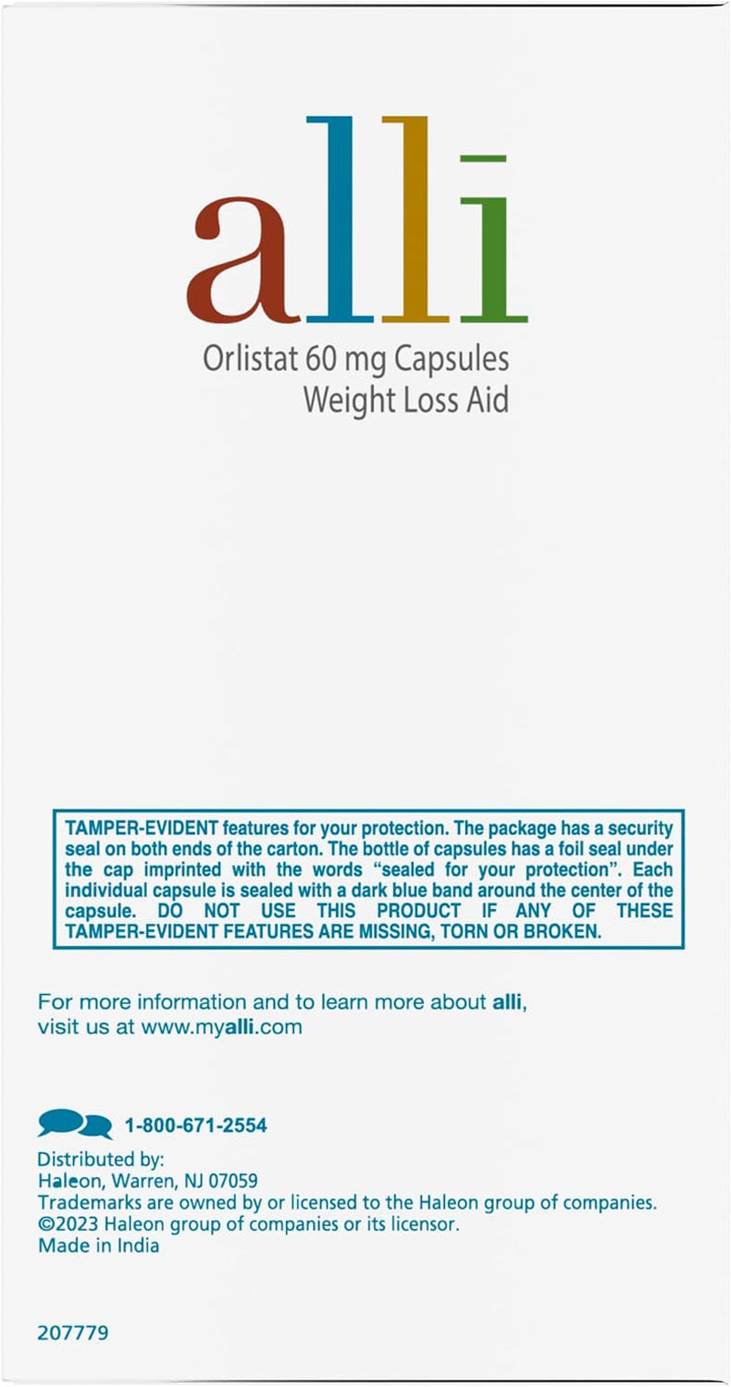 Weight Loss Supplement, Orlistat 60 Mg Capsules, 60 Count Starter Pack