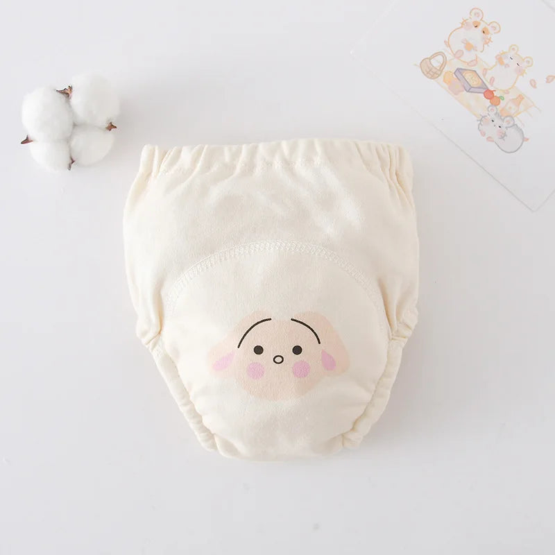 Cute Baby Waterproof Reusable Training Pants Cotton Baby Diaper Infant Shorts Nappies Panties Nappy Changing Underwear Cloth New