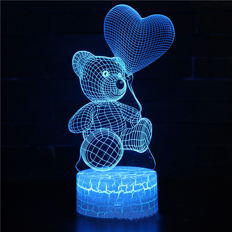 Lampe 3D en acrylique USB LED veilleuses néon lampe de noël décorations de noël pour la maison chambre anniversaire décor cadeaux de saint valentin