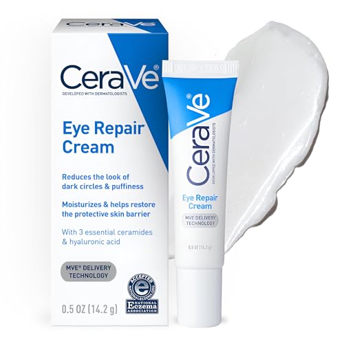 CeraVe Eye Repair Cream | Under Eye Cream for Dark Circles and Puffiness , 0.5 Ounce