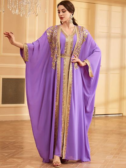 Luxury Abaya Diamond Caftan Dress