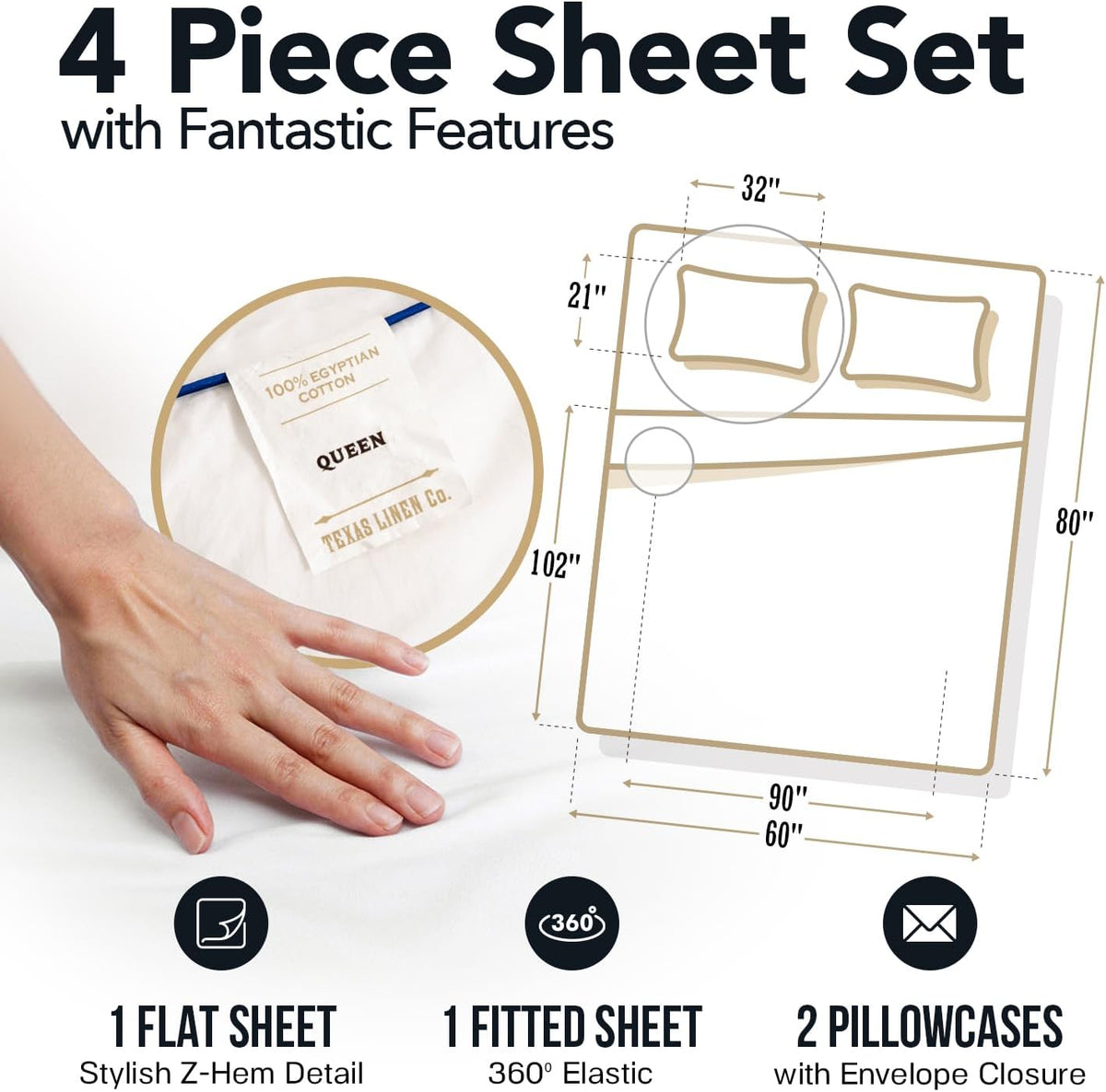 100% Egyptian Cotton Sheets Queen Size - 1500 Series High Thread Count Queen Bed Sheets Set (4 PC, Burgundy), 17" Deep Pocket Luxury Hotel Bedding Set - Couture Comfortin' Collection