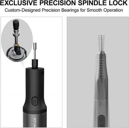 Cordless Rotary Tool Kit, 7.2V with Higher Torque, More Powerful, 5 Speeds 10000 to 28000 RPM, with 42 Accessories, Multi Purposes, Sanding, Polishing, Drilling, Etching, Engraving, DIY Crafts
