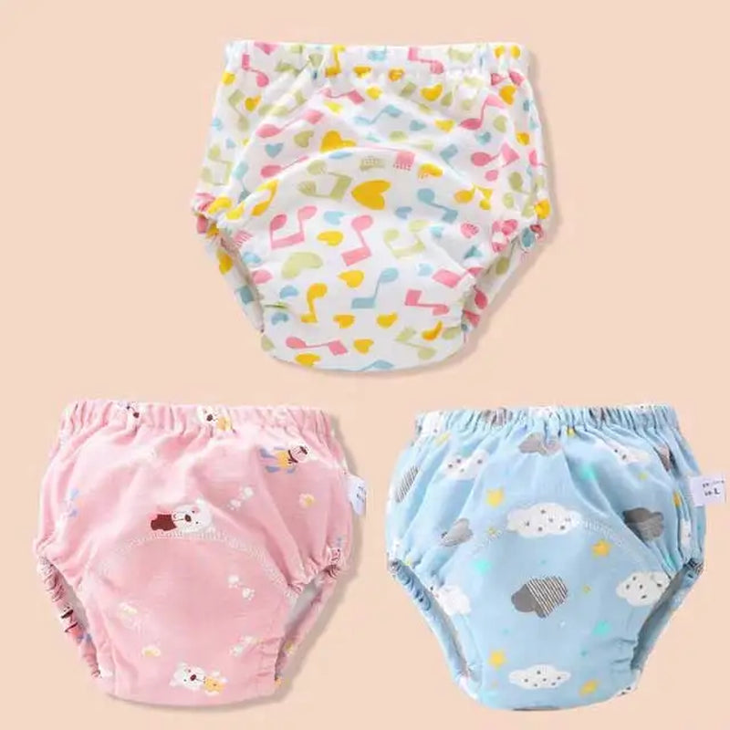 Baby Reusable Potty Training Pants Toddler Cotton Ecological Cloth Diaper Panties Waterproof Washable Nappies Boy Girl Underwear