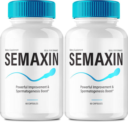 Semaxin Capsules, Official Semaxin Supplement Pills, Overall Health and Wellness Reviews (2 Pack)