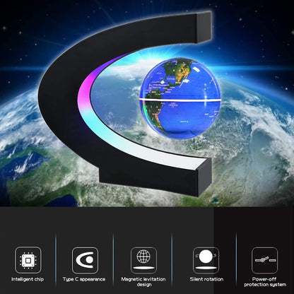 Magnetic Levitation Globe with LED Light, Desktop Decorations, Unique Gift | Father'S Day Gifts, Stunning Visuals, Atmospheric Lighting, Perfect Gift, Compact & Stylish, Valentine'S Day Gifts