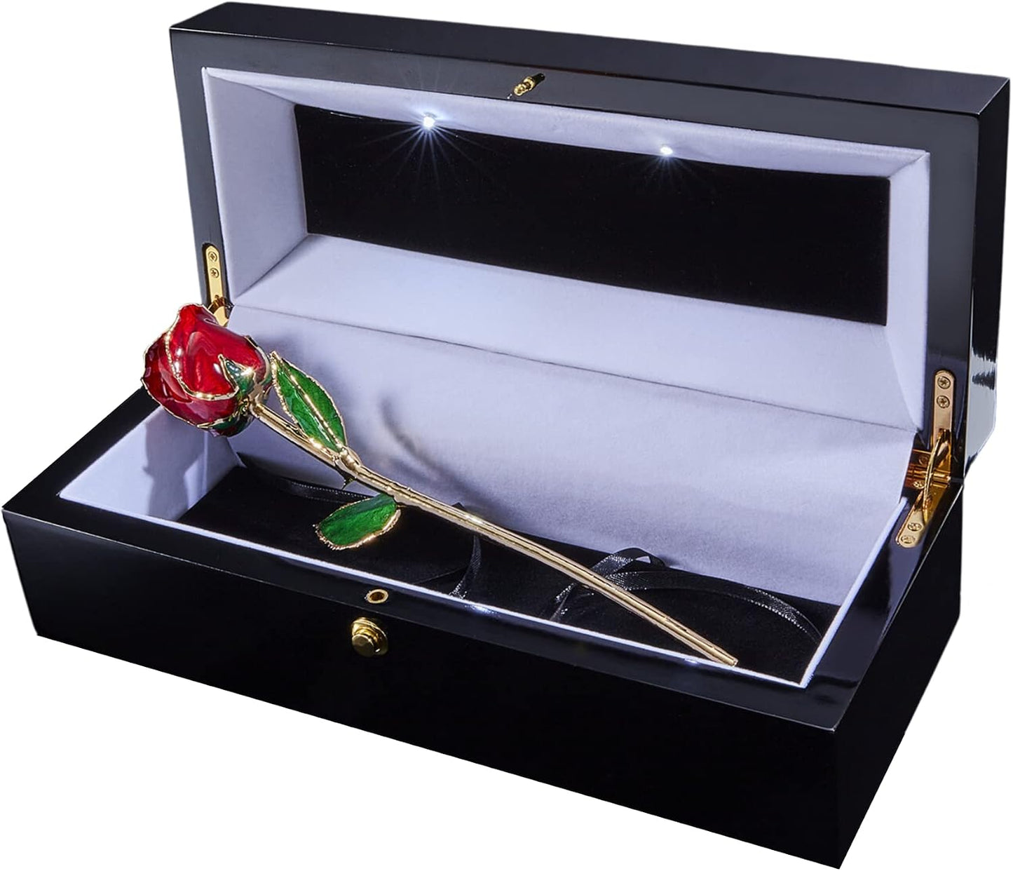 Pearl Collection - Real 24K Gold Dipped Rose - Gift for Her (Crimson Love)