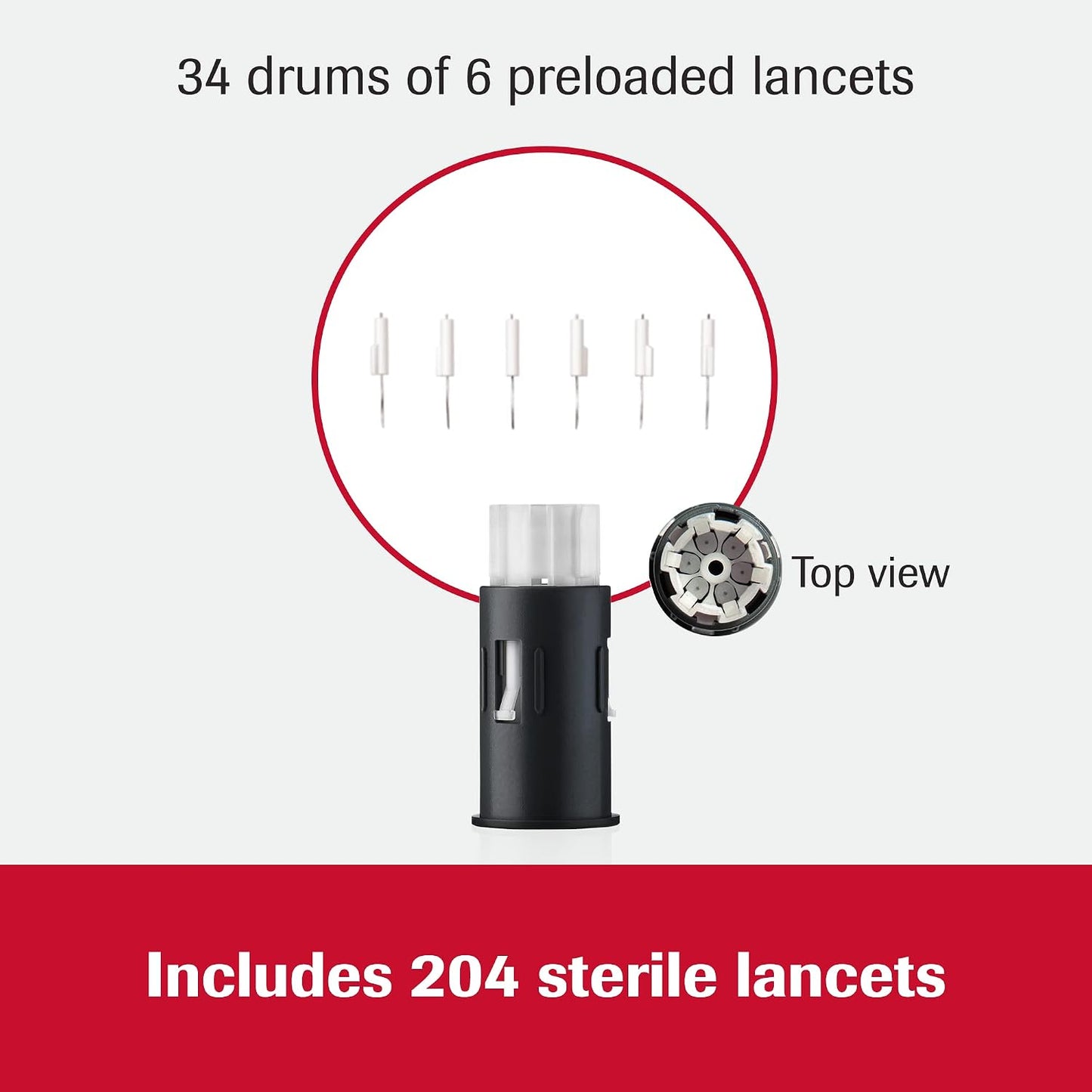 Fastclix Diabetes Lancets for Blood Glucose Testing, 204 Count