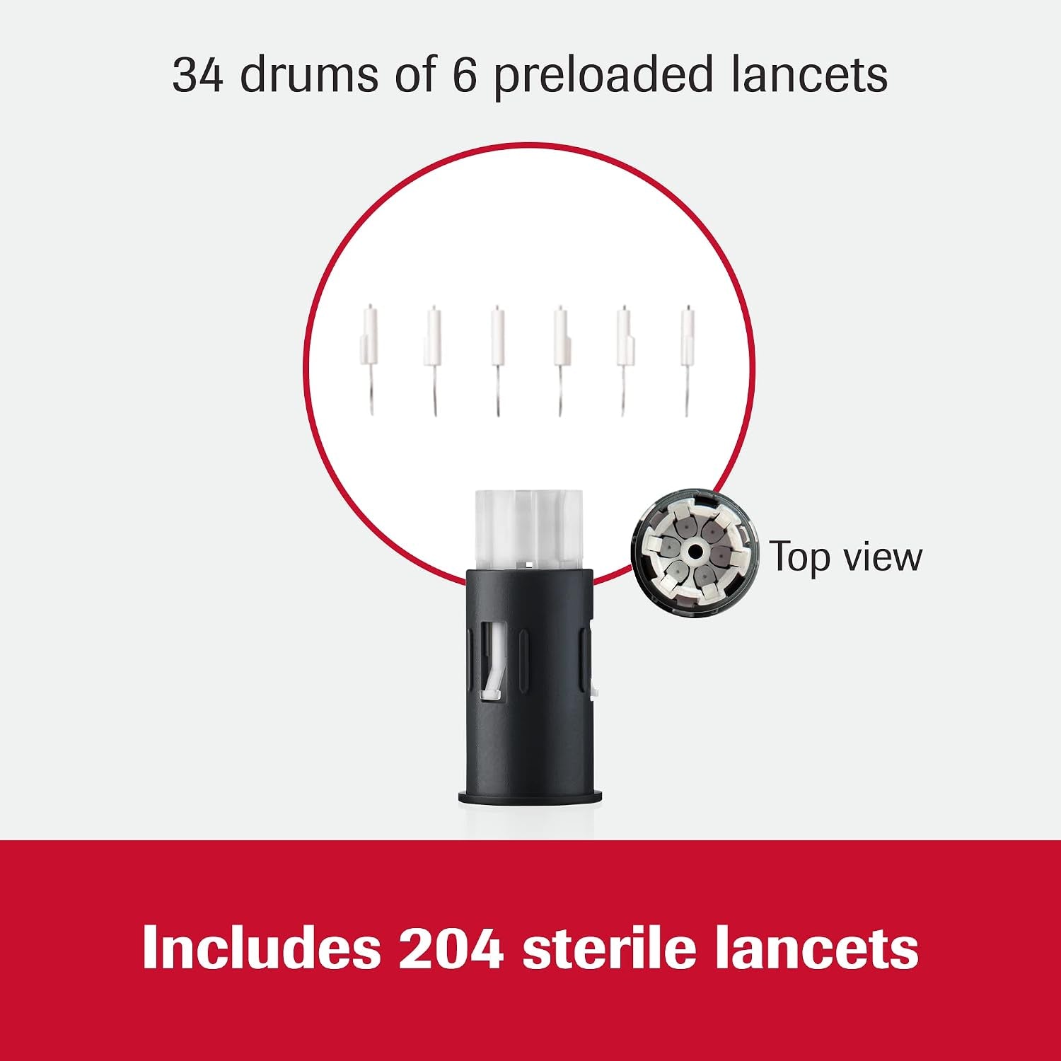 Fastclix Diabetes Lancets for Blood Glucose Testing, 204 Count