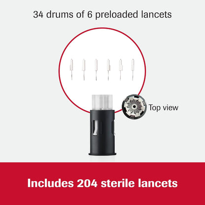 Fastclix Diabetes Lancets for Blood Glucose Testing, 204 Count