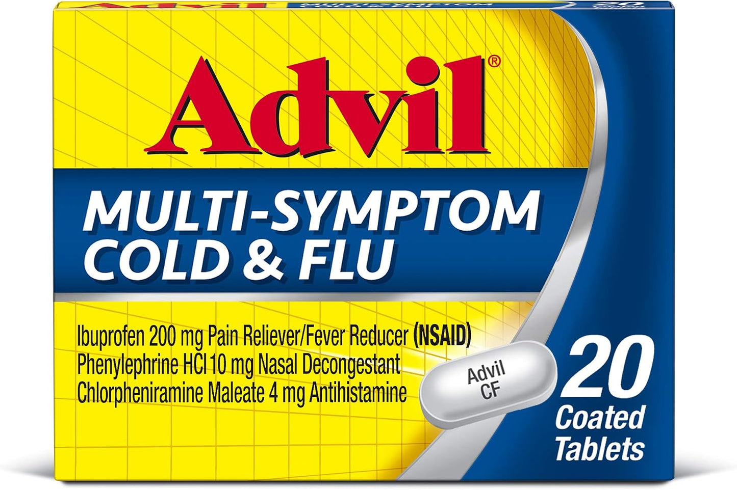 Cold & Flu, Ibuprofen 200Mg, Pain Relief, 20 Tablets