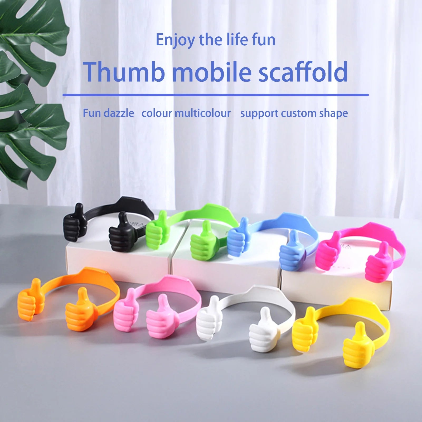 Thumb up Phone Holder Adjustable Tablet Stand Portable Desktop Lazy Phone Stand Fun Gifts for Kids Men Women