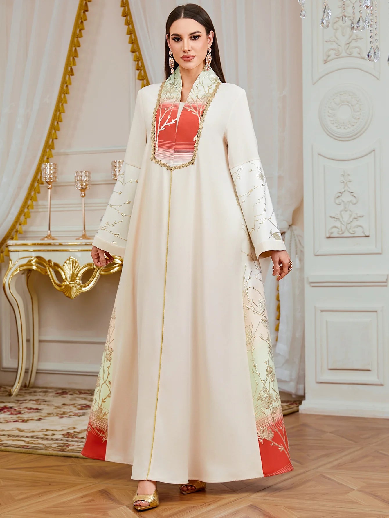 Luxury Abaya Diamond Caftan Dress