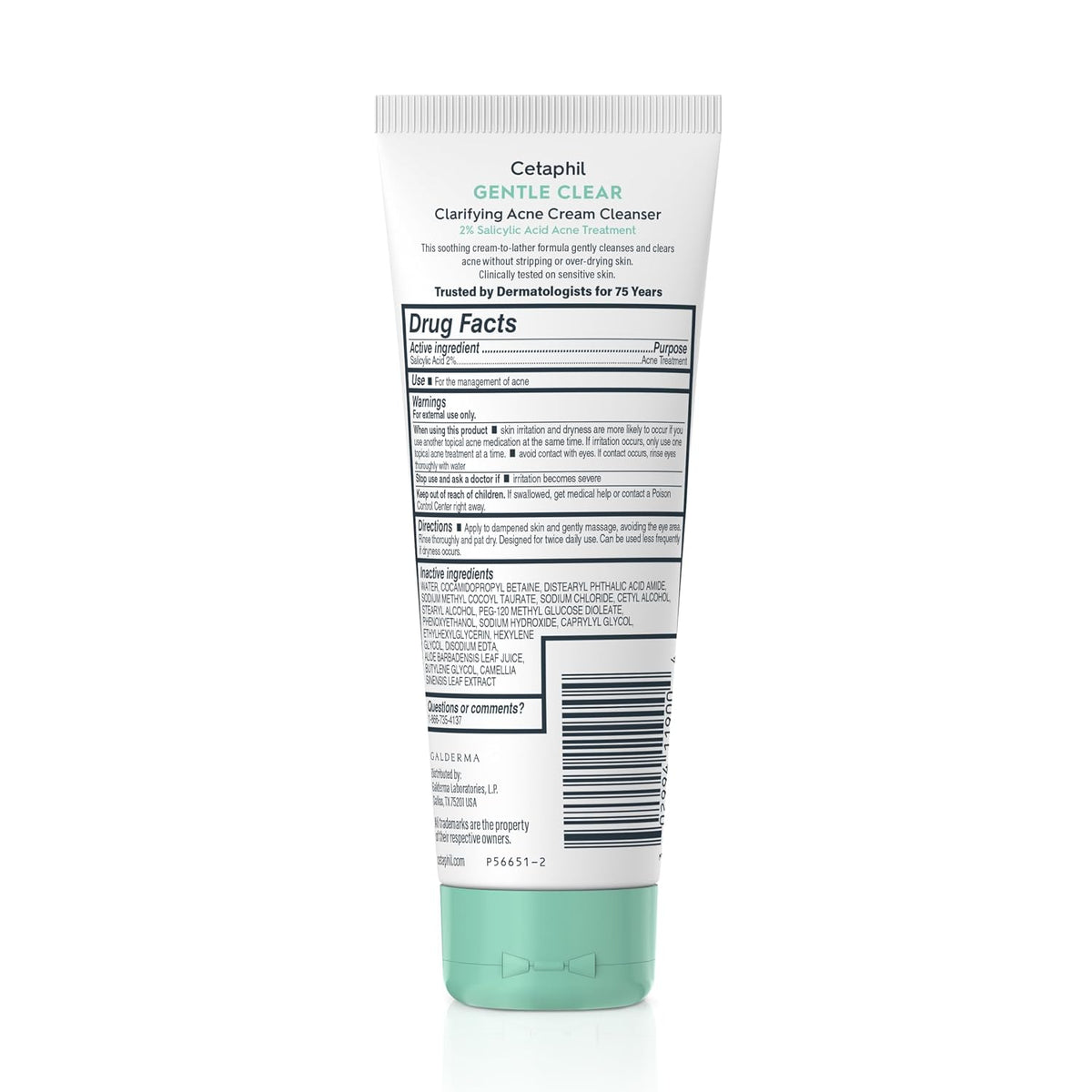 Gentle Clear Acne Face Wash, 2% Salicylic Acid, 4.2 Oz