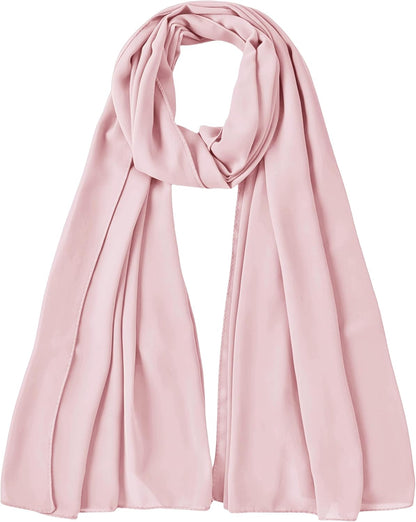 Premium Chiffon Hijab Head Scarf Shawl Wrap for Muslim Women Lightweight