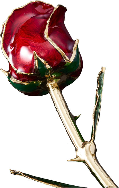 Pearl Collection - Real 24K Gold Dipped Rose - Gift for Her (Crimson Love)