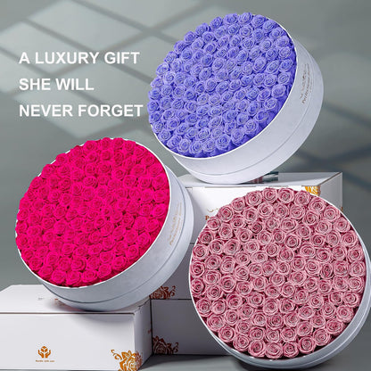 100 Preserved Roses in Velvet Box, Flowers for Delivery