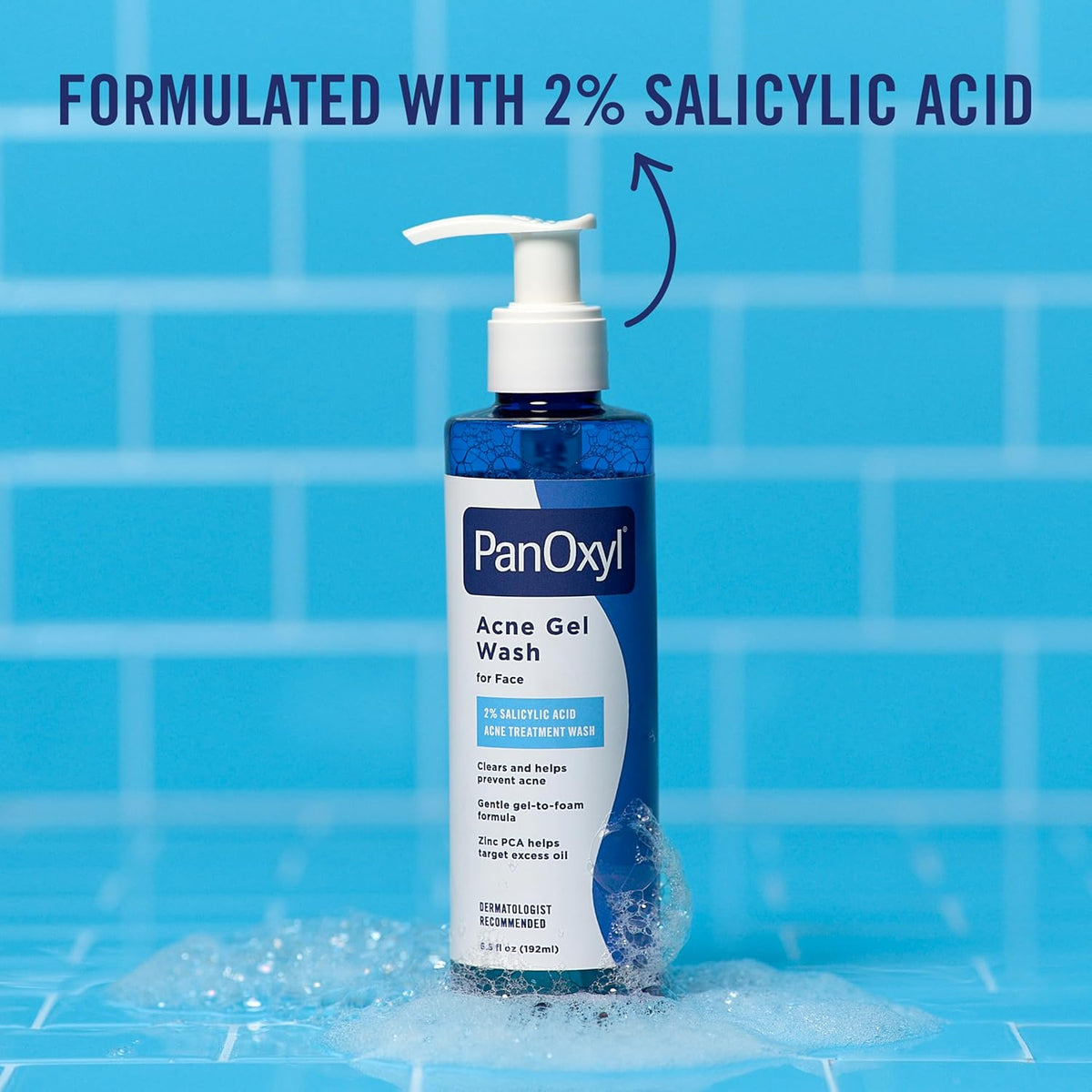Acne Gel Wash, 2% Salicylic Acid, for Face, 6.5 Fl Oz