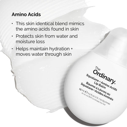 The Ordinary Lip Care Duo - Skin Care Bundle Set - PHA 5% Exfoliating Lip Serum 0.5 Fl Oz + Squalane and Amino Acids Lip Balm