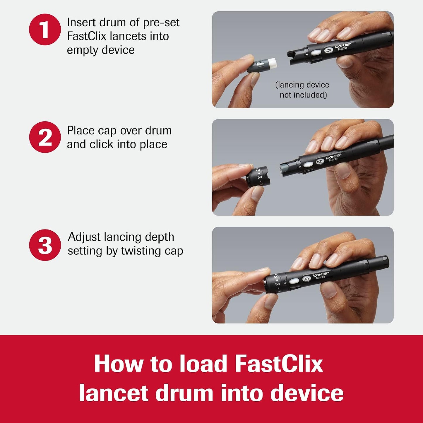 Fastclix Diabetes Lancets for Blood Glucose Testing, 204 Count