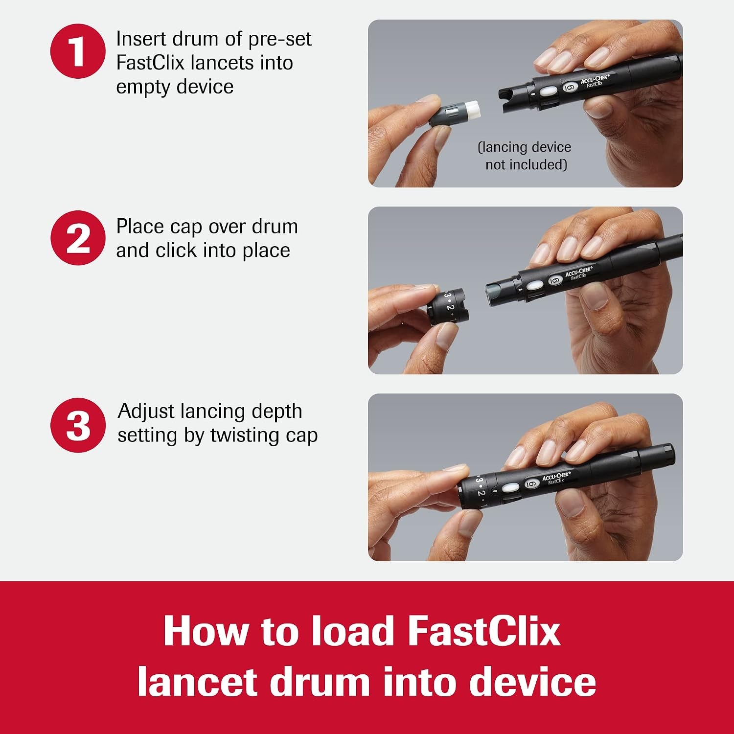 Fastclix Diabetes Lancets for Blood Glucose Testing, 204 Count