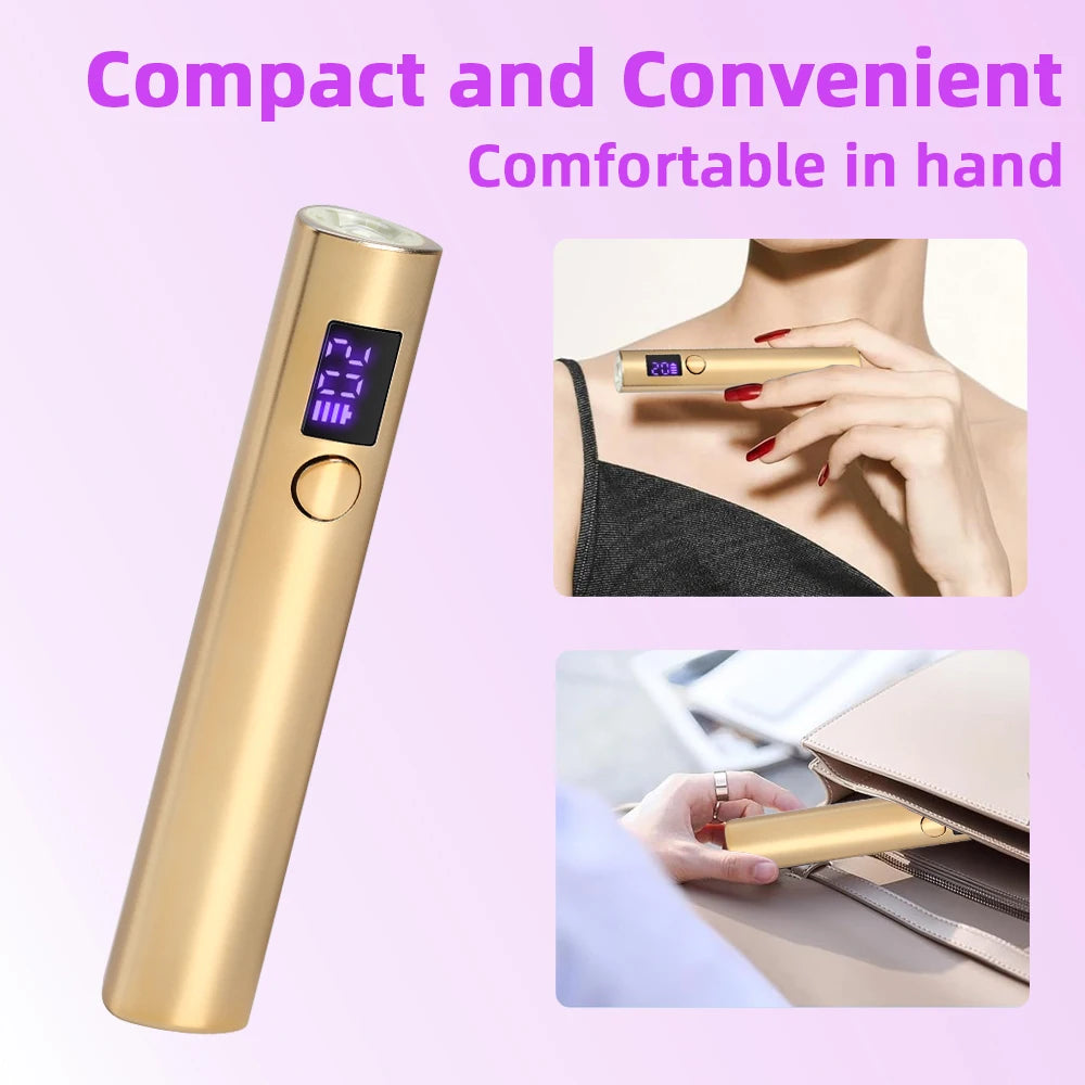 Portable Quick Dry Nail Dryer Machine Mini UV LED Nail Lamp for Home Salon Tools Professional Nail Phototherapy Flashlight Pen