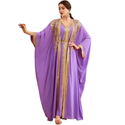 Luxury Abaya Diamond Caftan Dress