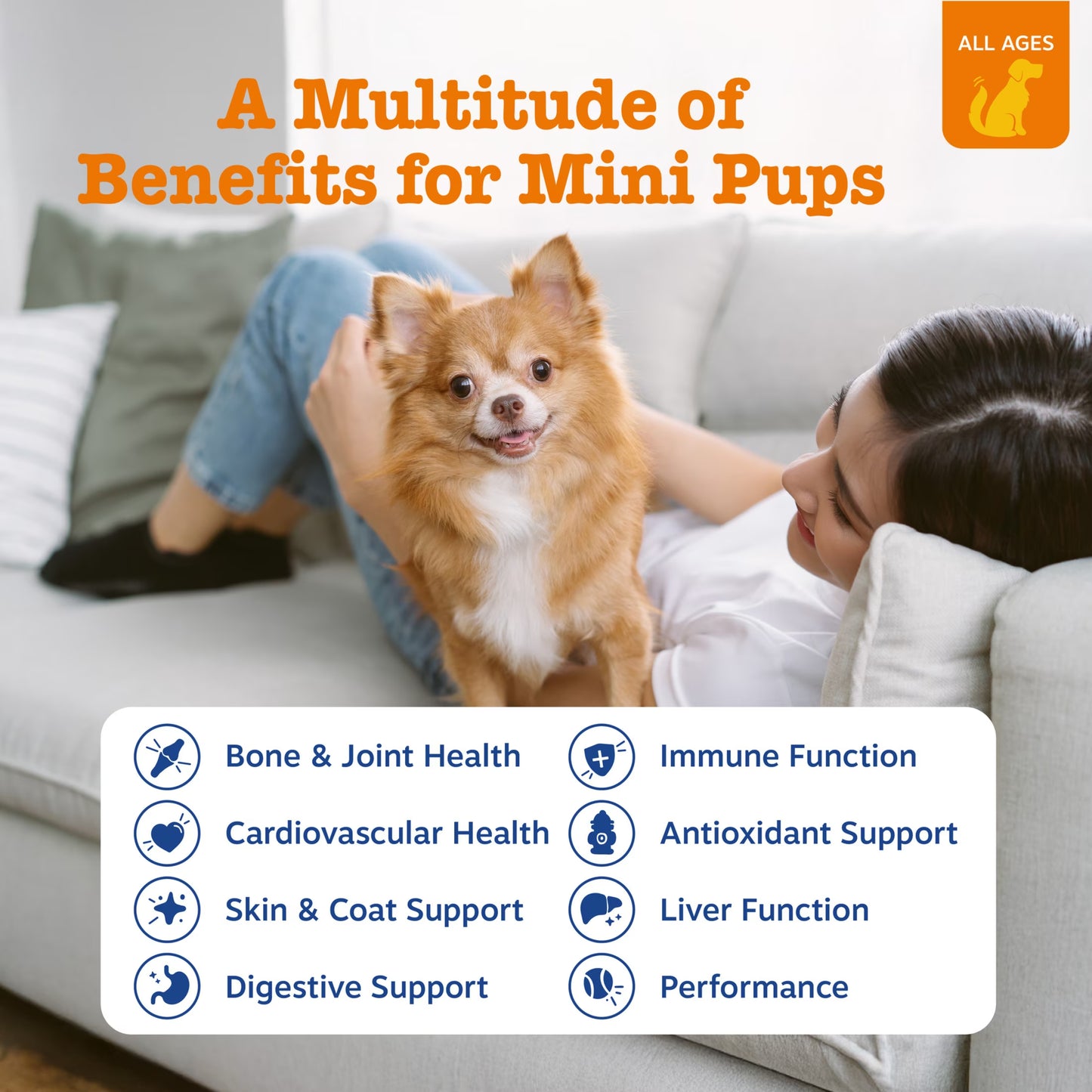 8-In-1 Multivitamin Mini Bites Chicken Flavor Dog Supplement, 90 Count