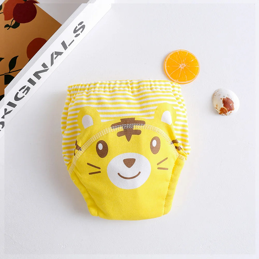 New Baby Waterproof Washable Training Pants Cartoon Cotton Baby Diaper Infant Shorts Nappies Panties Nappy Changing Underwear