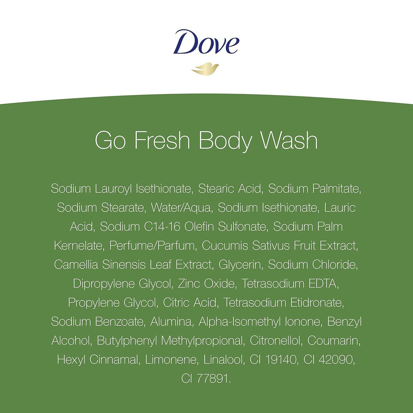 Dove Body Wash 11 Ounce Go Fresh Cucumber & Green Tea, 11 Fl Oz (Pack of 2)