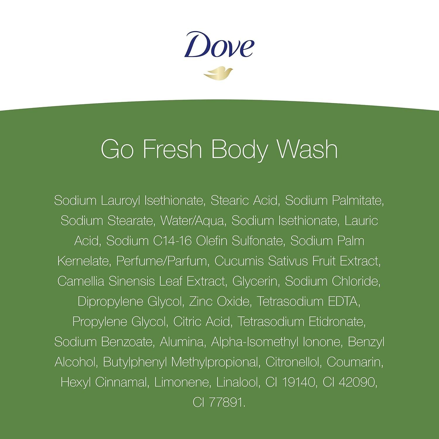 Dove Body Wash 11 Ounce Go Fresh Cucumber & Green Tea, 11 Fl Oz (Pack of 2)