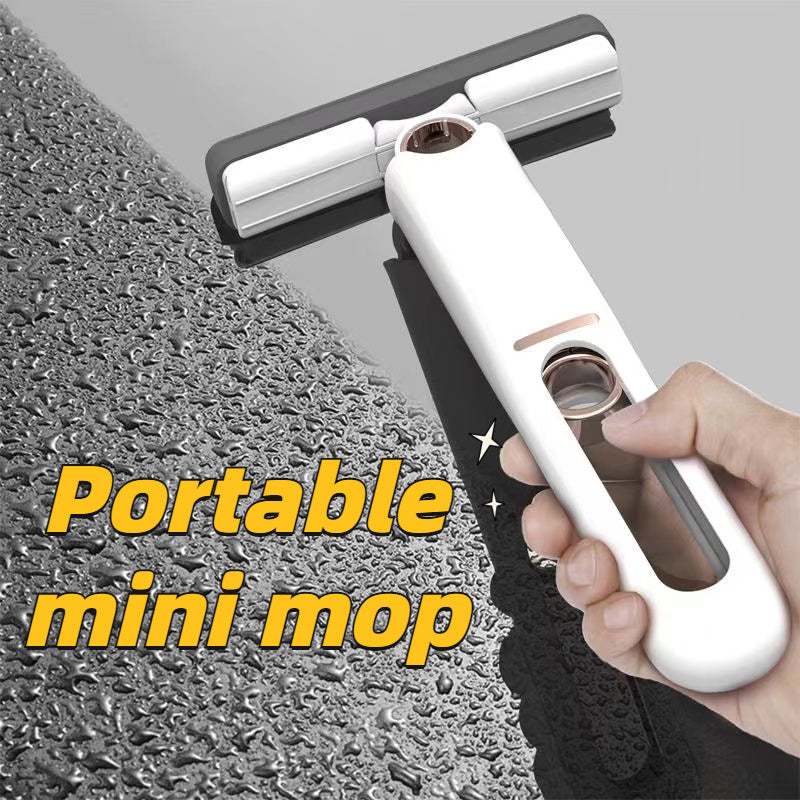 Nouvelle mini serpillère portable à pression automatique, serpillère absorbante puissante et sans lavage à la main, multifonction, portable, pour nettoyage de vitres de bureau, de cuisine, de voiture, éponge, outils de nettoyage pour la maison