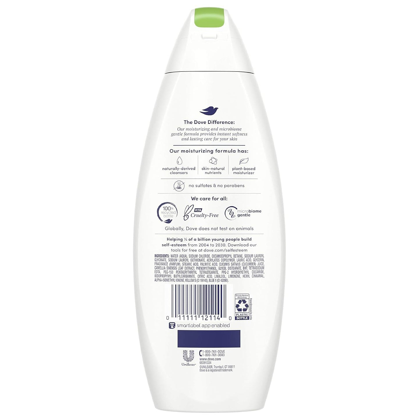 Dove Body Wash 11 Ounce Go Fresh Cucumber & Green Tea, 11 Fl Oz (Pack of 2)