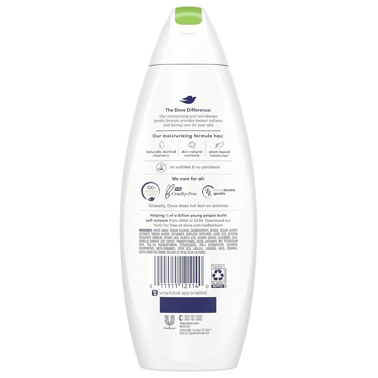 Dove Body Wash 11 Ounce Go Fresh Cucumber & Green Tea, 11 Fl Oz (Pack of 2)