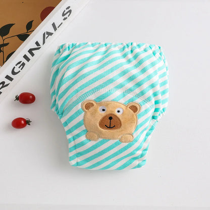 Cute Baby Waterproof Reusable Training Pants Cotton Baby Diaper Infant Shorts Nappies Panties Nappy Changing Underwear Cloth New