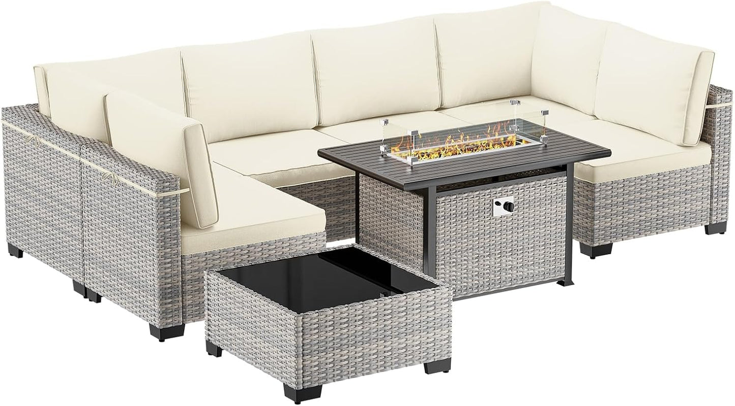Outdoor PE Wicker Rattan Modular Patio Sectional Sofa Set