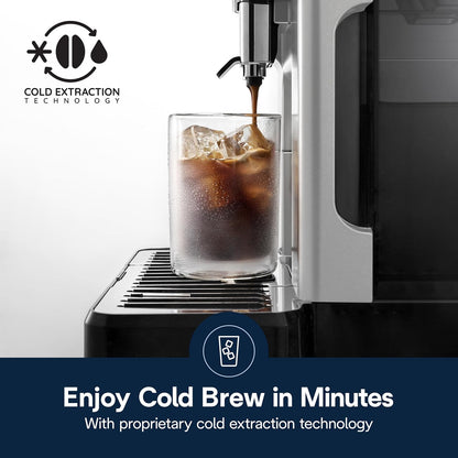 De'Longhi Eletta Explore Espresso Machine with Coffee Grinder, Milk Frother | #1 Worldwide Espresso Machine Maker, 50+ One-Touch Recipes, Travel Mug, Hot & Cold Frother, Built-In Grinder, 4 User Profiles