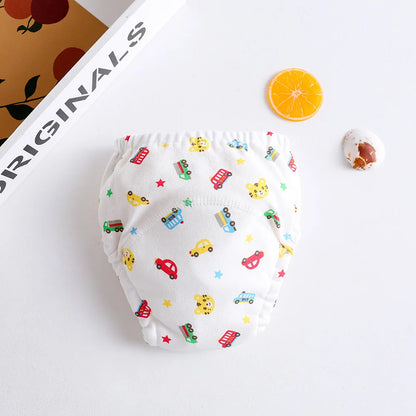 New Baby Waterproof Washable Training Pants Cartoon Cotton Baby Diaper Infant Shorts Nappies Panties Nappy Changing Underwear