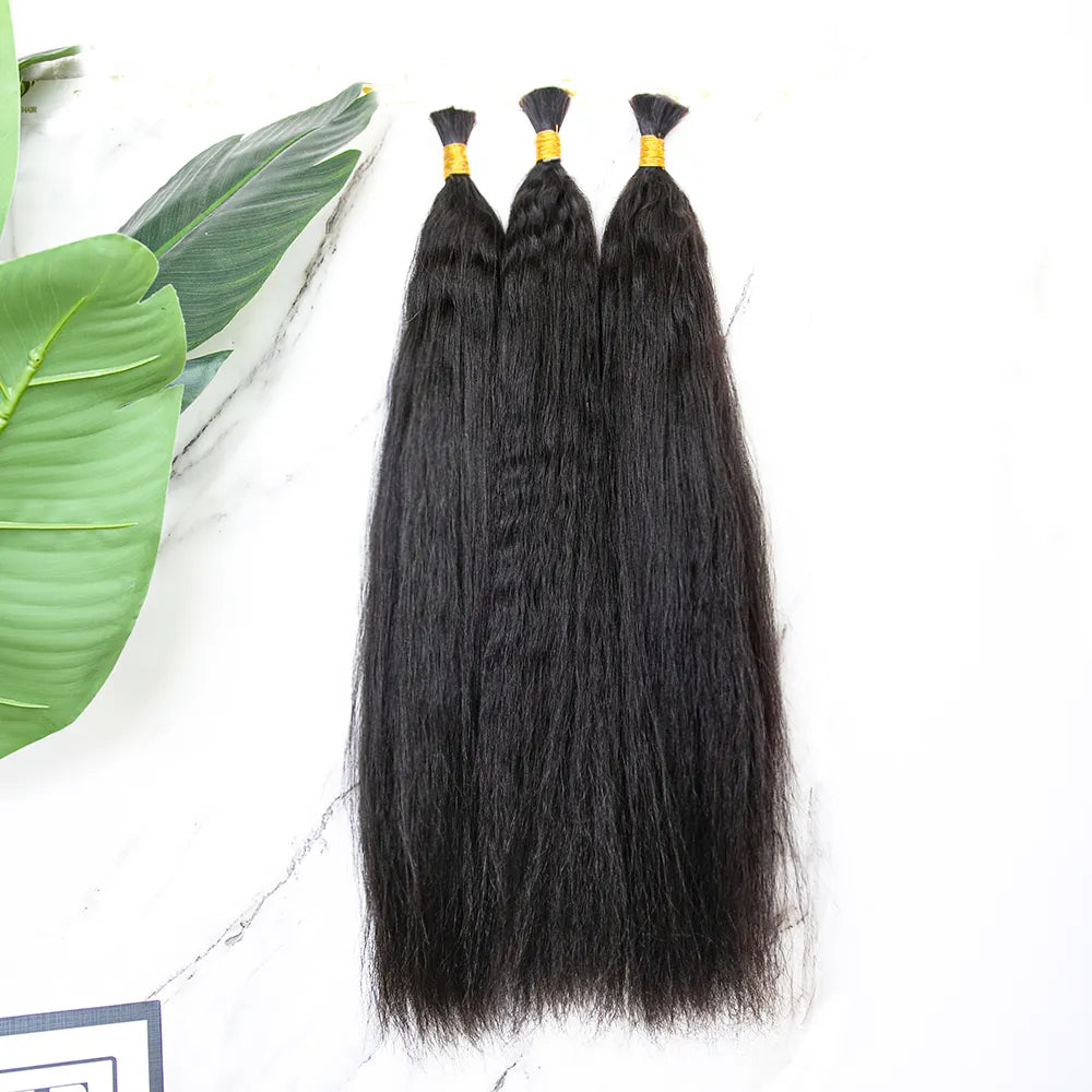 Double Drawn Burmese Wet and Wavy Human Braiding Hair