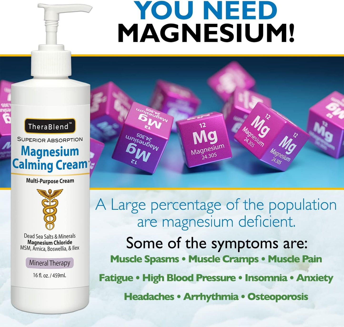 Magnesium Calming Cream 8 Oz