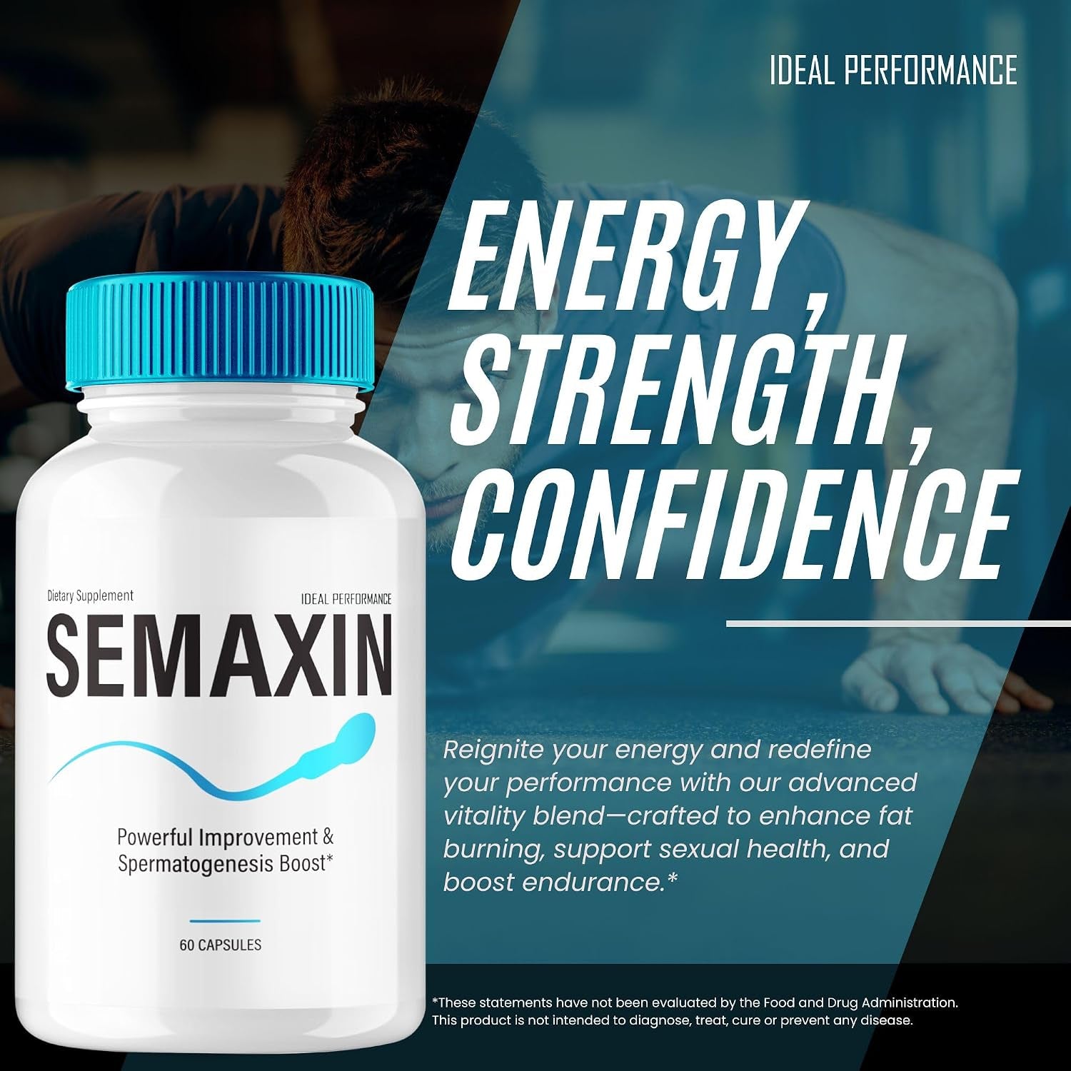 Semaxin Capsules, Official Semaxin Supplement Pills, Overall Health and Wellness Reviews (2 Pack)