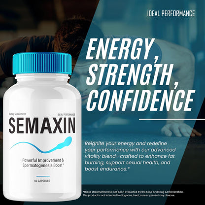 Semaxin Capsules, Official Semaxin Supplement Pills, Overall Health and Wellness Reviews (60 Capsules)