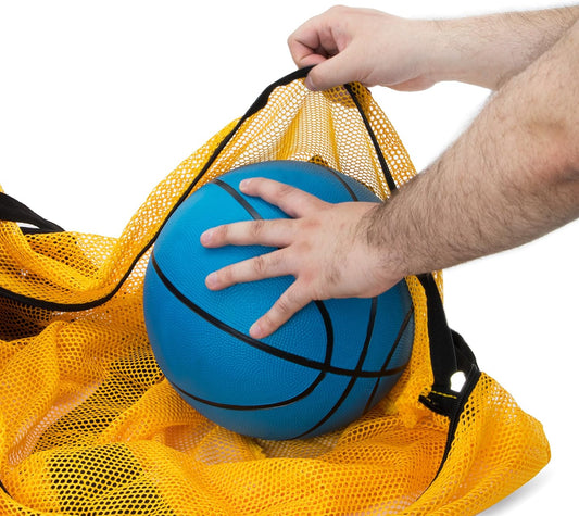 39" Mesh Sports Ball Bag with Adjustable Shoulder Strap, Oversize Duffle