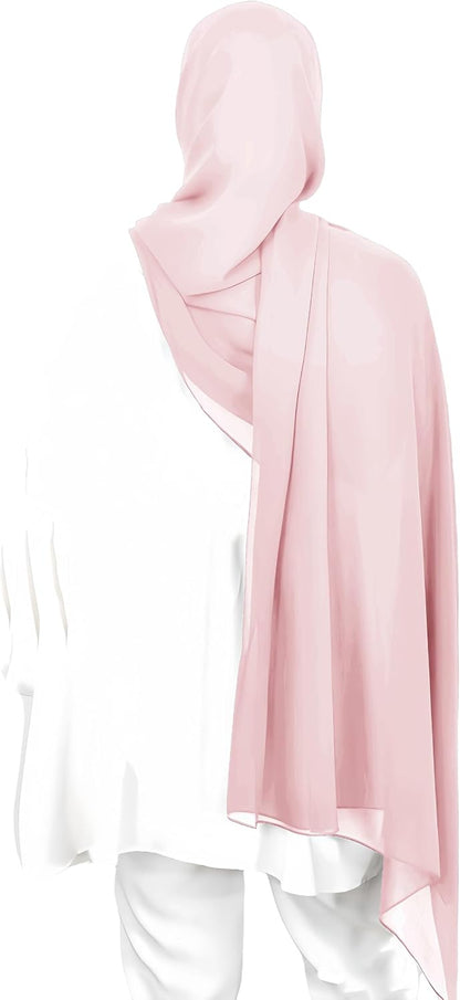 Premium Chiffon Hijab Head Scarf Shawl Wrap for Muslim Women Lightweight
