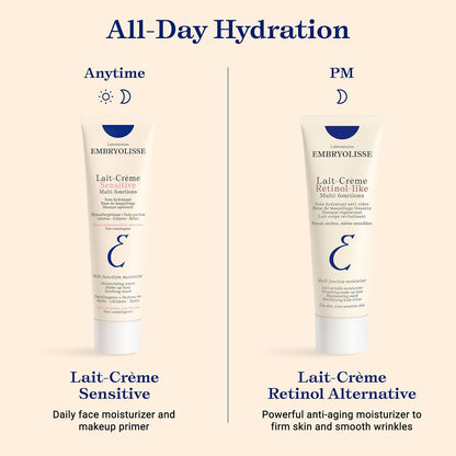 Embryolisse Lait-Crème Concentré Sensitive Face Moisturizer and Makeup Primer, Hypoallergenic Fragrance-Free Face Cream with Aloe Vera and Shea Butter