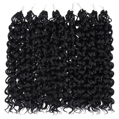 Ustar 100% Human Hair Crochet Extensions - Burmese Curly Boho Braiding Hair (50G/Pack)
